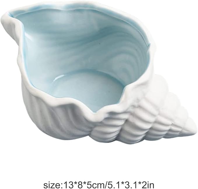 Ceramic Jewelry Dish Trinket Tray Conch Style Ring Dish Earrings Candy Storage Holder Table Decoration Supplies
