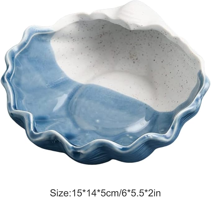 Ceramic Jewelry Dish Trinket Tray Ocean Style Ring Dish Earrings Candy Storage Holder Table Decoration Supplies