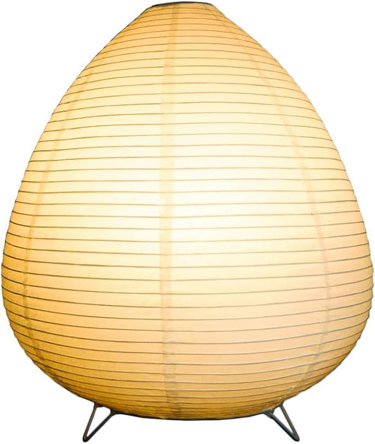 Small Table Lamp, Cute Paper Lamp, Ambient Lighting Lamp, Cozy Bedside Lamp, Minimalist Warm Glow Light for Bedroom Living Room Kids Room Dorm (White, 12.6"x11.02"x11.02")