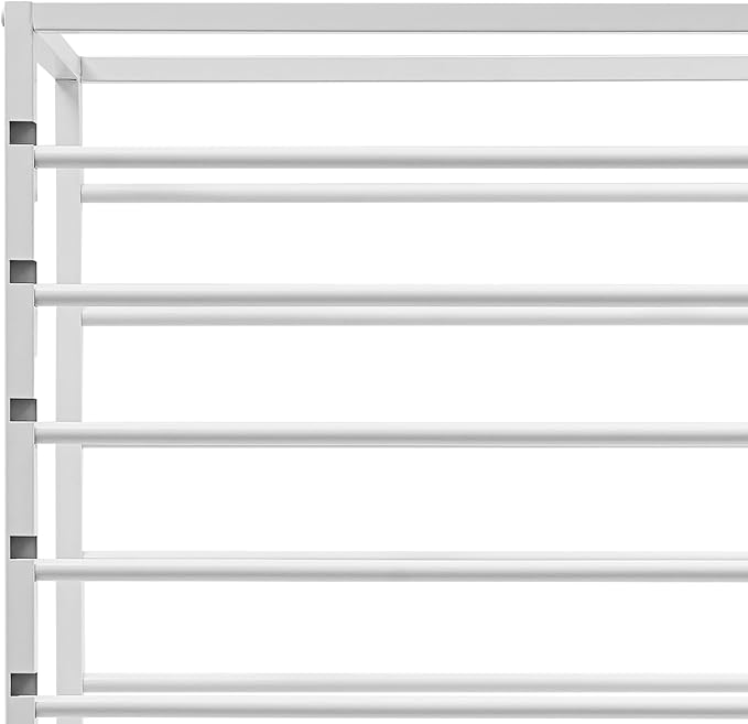 16-Layer Floor Standing Ribbon Organizer Rack, 60" Metal Flower Wrapping Paper Storage Stand, Flower Shop Packaging Paper Storage Stand for Home Craft Room Clothing Store, White