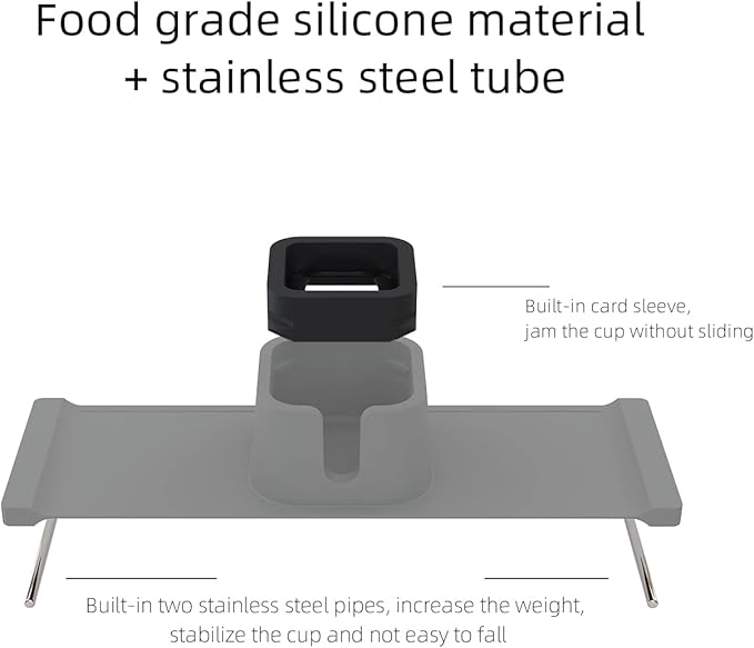 vodvob Couch Cup Holder,Anti-Spill Sofa Cup Holder Silicone Coaster,Suitable for Sofa Recliner Armchairs,Gray