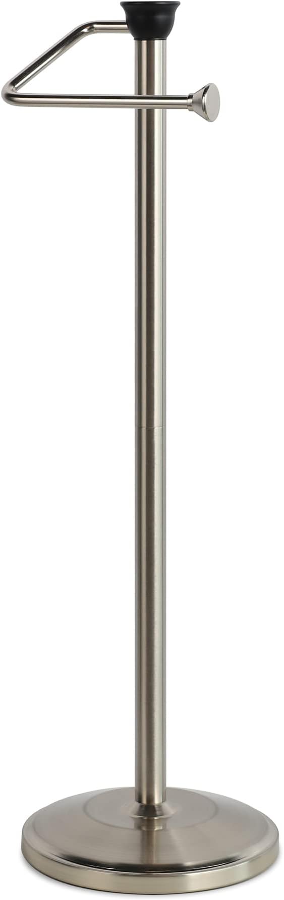 ZCCZ Toilet Paper Holder with Storage - Free Standing Tissue Dispenser - Nickel Finish - Holds up to 5 Mega Rolls - No Tools Required for Assembly - Durable and Stylish Bathroom Accessory