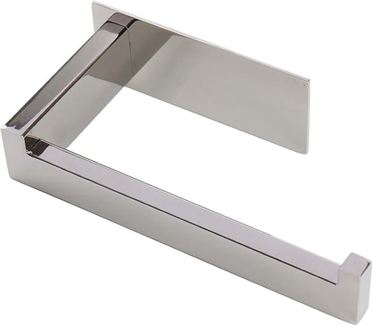 Toilet Paper Holder, Self Adhesive Tissue Holder Stainless Steel Rustproof Paper Roll Holder, No Drilling Easy to Install, Toilet Paper Rack Suitable for Office, Bathroom (Polish Chrome)