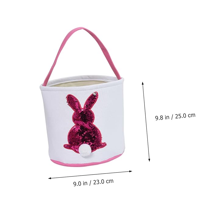 KOMBIUDA 1pc Easter Bunny Candy Storage Basket Portable Easter Decoration for Boys and Girls Adorable Pouch for Eggs and Treats Create Festive Atmosphere