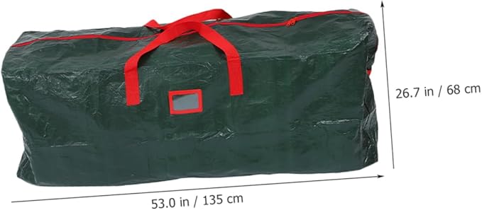 PRETYZOOM Christmas Tree Storage Bag Large Capacity Zippered Container for Holiday Tree Pet Material Easy to Carry Handles