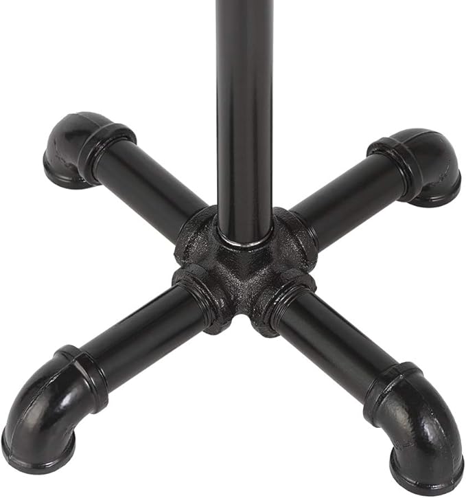 MOOACE Toilet Paper Holder Stand, Industrial Free Standing Bathroom Tissue Paper Roll Dispenser, Black