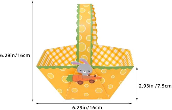 Cabilock 24pcs Easter Candy Baskets Paper Storage Holder for Treats and Items for Easter Celebrations Versatile Design for Year Use