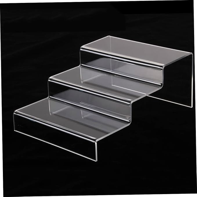 Zerodeko Acrylic Stepped Display Stand 3-tier Storage Rack Desktop Organizer for Models Ornaments 20cm