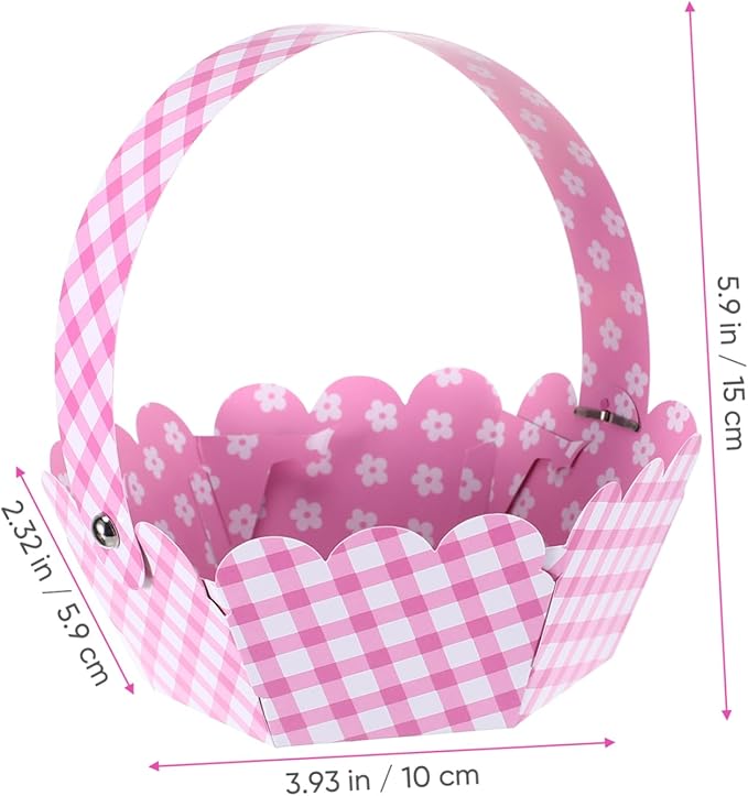 12pcs Adorable Easter Baskets for Storage Bunny Design for Treats and Festival Decor Creative Craft for Boys and Girls