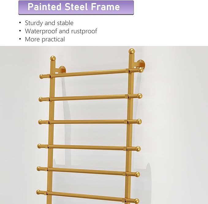 GTPBAO Metal Scarf Display Rack, Multipurpose Ribbon Holder for Home & Shop - Wall Shelf for Gift Wrapping, Height 120cm(Wide 120cm/47.2in)