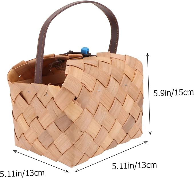 PRETYZOOM Woven Basket Straw Basket Lids Woven Storage Container Package for Present Home Organization