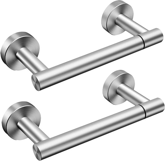 Day Moon™ - Toilet Paper Holder - Modern Roll Holder for Bathroom - 2 Pack - Wall Mount, Brushed Nickel