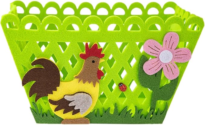 Colorful Rooster Holiday Bag Funny Storage Basket for Eggs and Candy Perfectly for Holiday Party Supplies