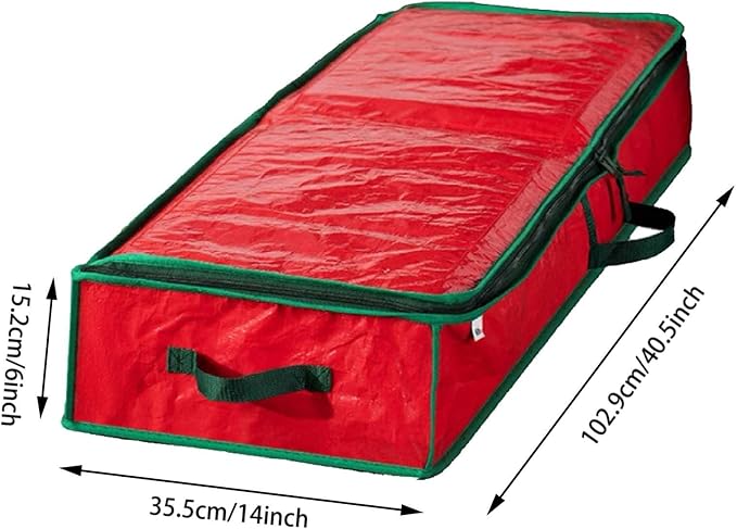 Christmas Storage Box,Christmas Storage Rack Spacious Under Bed Holiday Wrapping Paper Container Perfect for Gift Wrapping Ribbons Bows Wrapping Supplies Etc