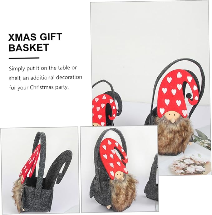 2pcs Christmas Themed Storage Baskets for Candy Snacks Adorable Santa Snowman Design for Holiday Decor and Festive Gatherings