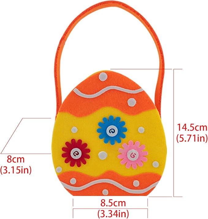 Felt Basket For Kids And Family Holiday Decoration Bag With Carrying Handle Candy Bucket Easters Accessories