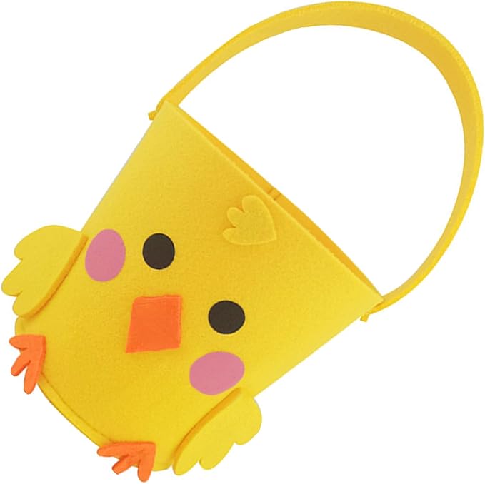 Felt Basket For Kids And Family Holiday Decoration Bag With Carrying Handle Candy Bucket Easters Accessories