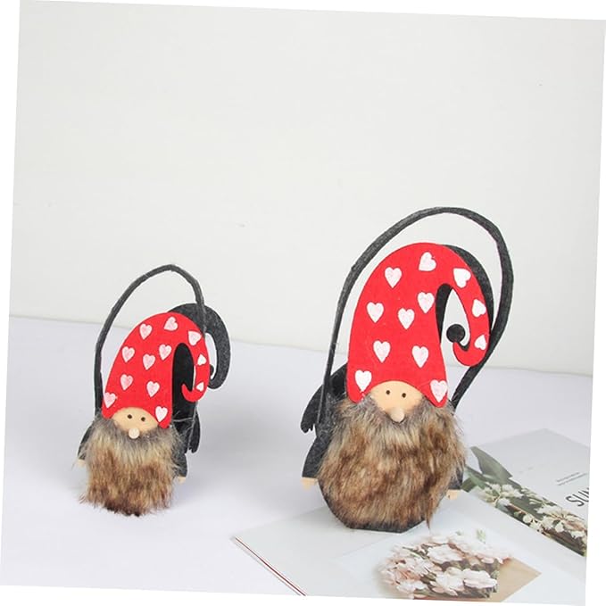 Ciieeo 2pcs Lovely Xmas Storage Baskets Adorable Felt Cloth Candy Baskets for Desktop Decor for Christmas Treats Fruits and Chic and Practical Storage