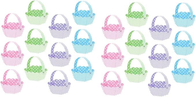 24pcs Easter Baskets Adorable Handheld Storage Baskets for Festival Decoration Lightweight and Elegant Design for Easter Celebrations and Organizing Treats
