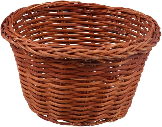 PRETYZOOM 3pcs Round Mini Easter Storage Basket Handmade Woven Vine Basket for Home Decoration for Candy and Treats Height Easter Ornament
