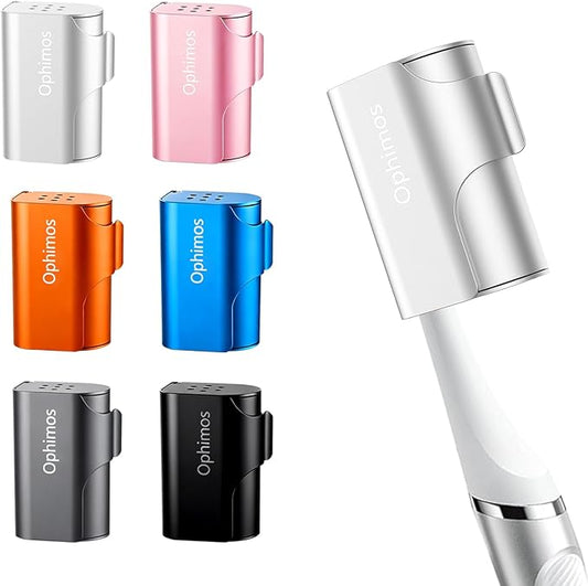 Aluminum Alloy Toothbrush Head Cover/Cap/Protector Case,Travel Toothbrush Covers Long-lasting Toothbrush Head Caps for Most Electric/Manual Brushes (Silver+Black+Pink+Blue+Grey+Orange, 6 pack)