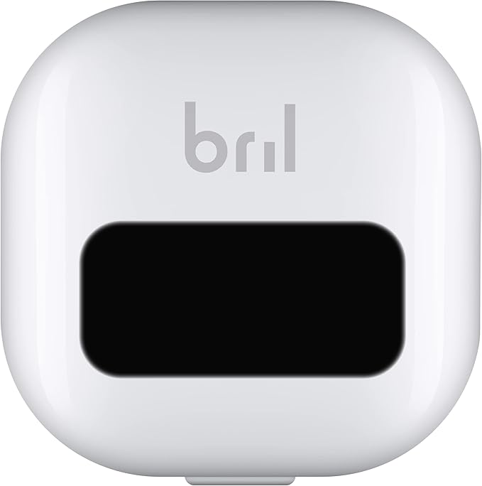 Bril UV-C Toothbrush Cleaner and Holder – Wall Mounted Toothbrush Head Cover, Electric & Manual Brush Cleaner Cover Case with Magnetic Mount, Portable, Durable, Rechargeable, Universal Fit – White