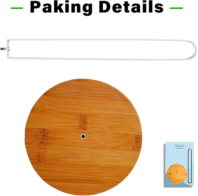 Wooden Paper Towel Holder Countertop, Kitchen-Towel-Holder FreeStanding with Non-Slip Base for Kitchen Bathroom