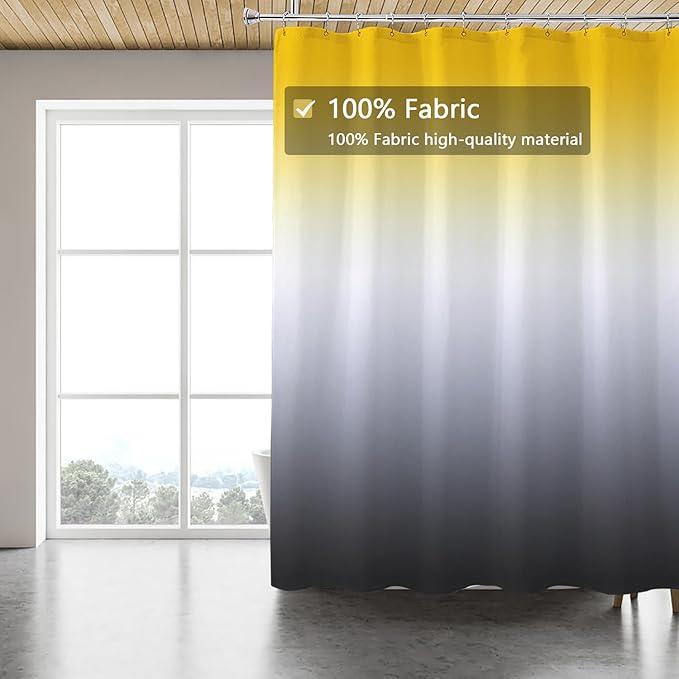LLSCL Fabric Shower Curtain Liner with Magnets, Waterproof Hotel Quality, 72 x 72 Machine Washable