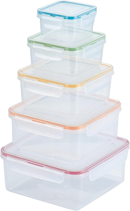 LocknLock Storage Food Storage Container Set, 10-Piece, Clear