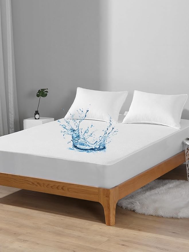 Bedecor 2 Packs Twin Mattress Protector Waterproof Protection Soft Cotton Terry Top Cover,for Babies Pregnant Women Incontinent Persons Deep Pocket to 18"