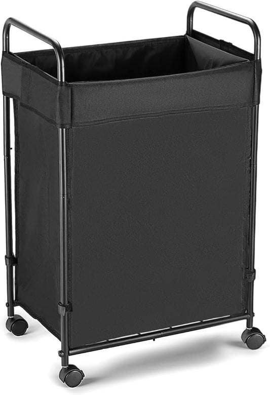 90L Laundry Hamper with Wheels, Rolling Laundry Sorter cart with Metal Frame and Removable Liner, Dirty Clothes Hampers for Bedroom, Laundry Room, Bathroom