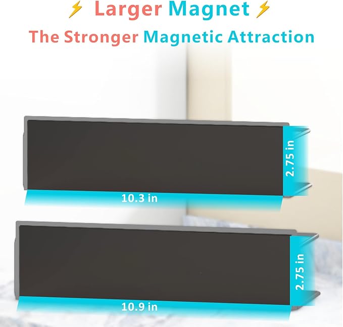 Magnetic Spice Rack For Refrigerator, Space Saving Magnetic Shelf For Fridge White 4 Pack With Magnetic Paper Towel Holder