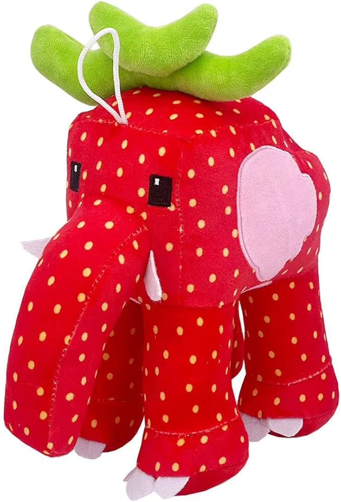 Steal a Brainrot Strawberry Elephant Plush for Kids, Steal a Brainrot Plush Soft Stuffed Animal, Creative Fruit Elephant Plushie Toy, Huggable Gift for Boys Girls