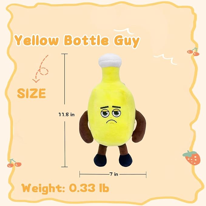 Steal a Brainrot Yellow Bottle Guy Vibrant Decorative Collectible – 11.8 Inch Display Piece, Stylish Home Accent & Enthusiast Favorite