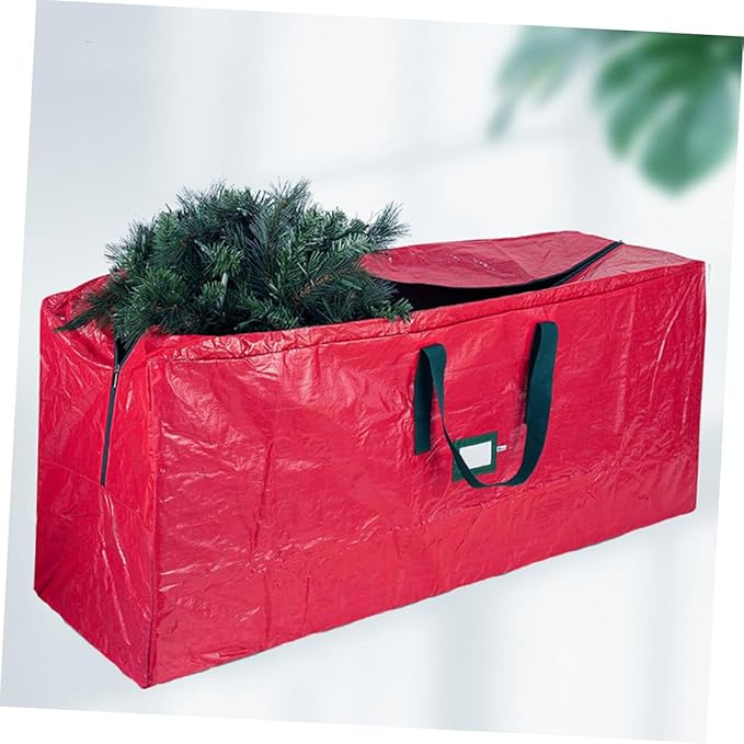 PRETYZOOM Christmas Tree Storage Bag Zippered Organizer Carry Handles for Fits up to Disassembled Xmas Tree and Holiday Decorations Design