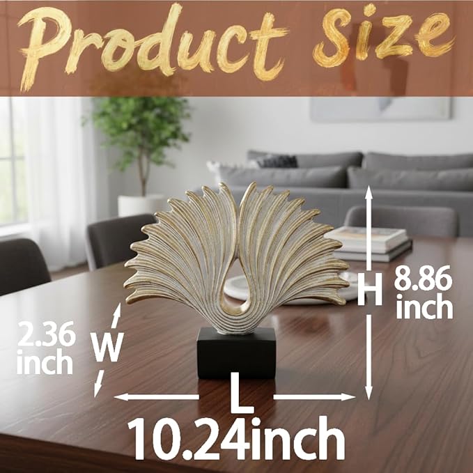 10" Modern Abstract Wing Decorative Sculpture, Knot Sculptures,Home Decor,Coffee Table Statues,Shelf Top Decor Aesthetics,Dining Living Room Desk Decor
