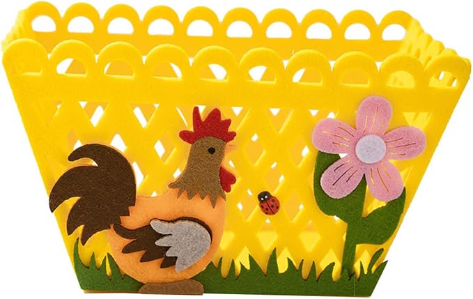 Colorful Rooster Holiday Bag Funny Storage Basket for Eggs and Candy Perfectly for Holiday Party Supplies