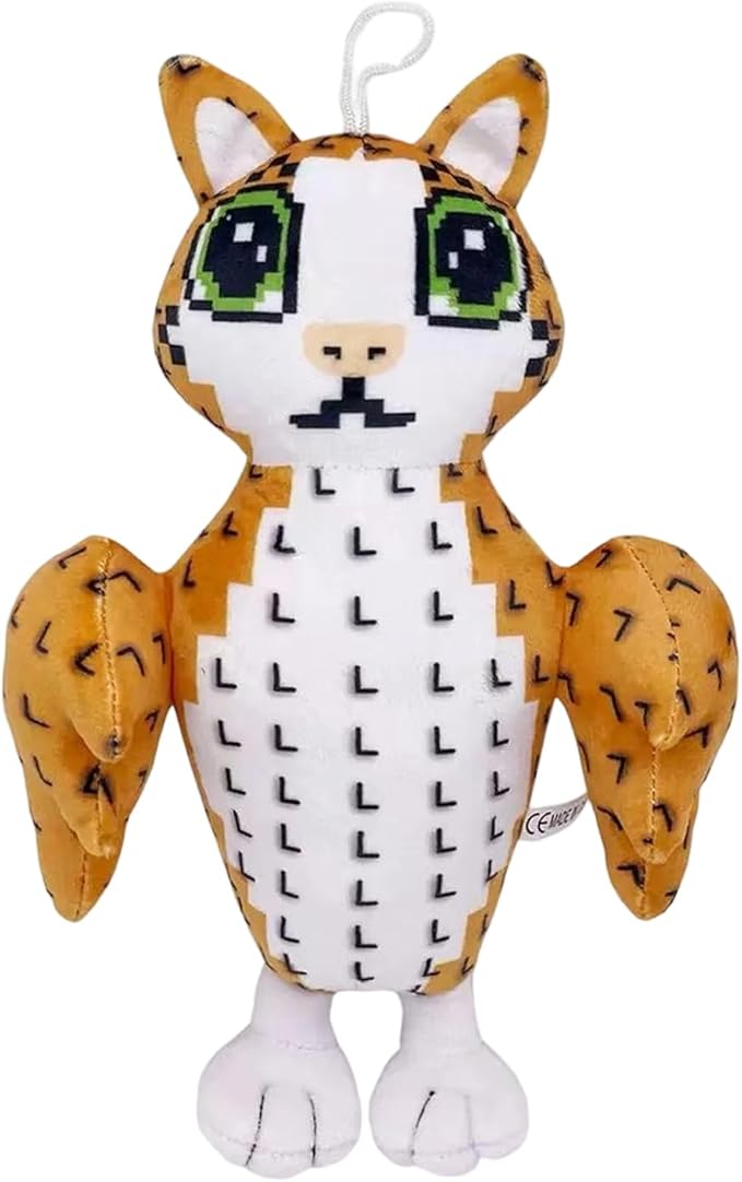 Steal a Brainrot 9.8-Inch Cat Owl Plush Pillow – Soft Huggable Cushion, Stylish Decor Accent & Collectible for Relaxation
