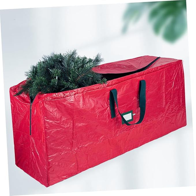 Large Christmas Tree Storage Bag Organizer with Handles Holiday Tree Storage for Bulky Items Easy Closure Zipper Protects From Moisture Damage