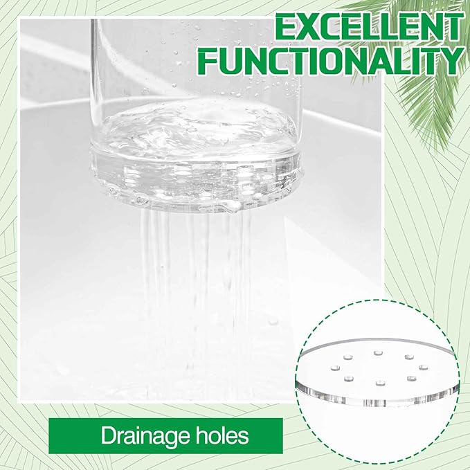 Threehoney Clear Utensil Holder 6.8''+5.4''acrylic Kitchen Counter Utensil Crock Plastic Cooking Tool Organizer Easy to Clean Cooking Spoon Holder for Spatula Modern Kitchen Accessories