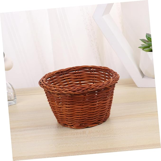 PRETYZOOM 2pcs Easter Mini Basket for Storage Decorative Weaving Basket for Candy Cookies and Eggs Height for Home Decor and Gifting