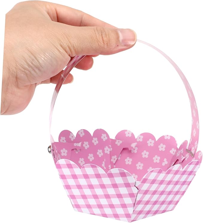 12pcs Adorable Easter Baskets for Storage Bunny Design for Treats and Festival Decor Creative Craft for Boys and Girls