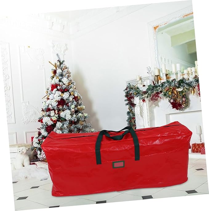 Large Christmas Tree Storage Bag Organizer with Handles Holiday Tree Storage for Bulky Items Easy Closure Zipper Protects From Moisture Damage