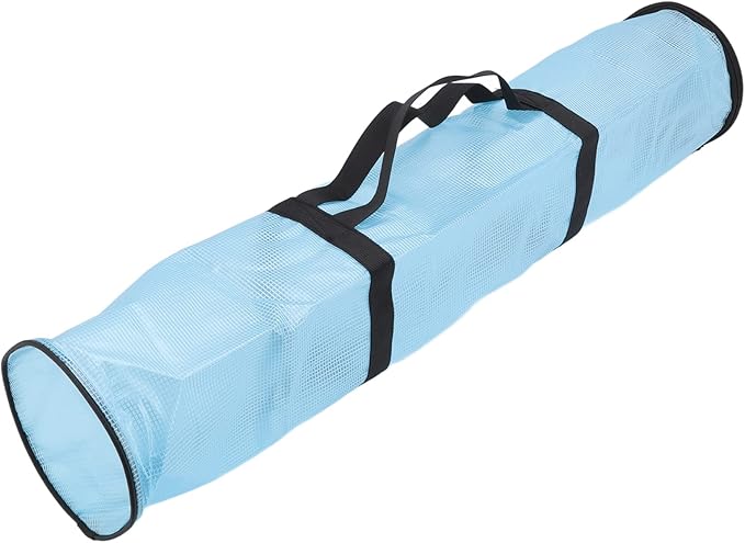Clear Wrapping Paper Storage Bag, Gift Wrap Organizer with, Transparent Bag for Rolls, Space Saving Design with Handle for Closet or Under Bed Storage (Transparent Blue)