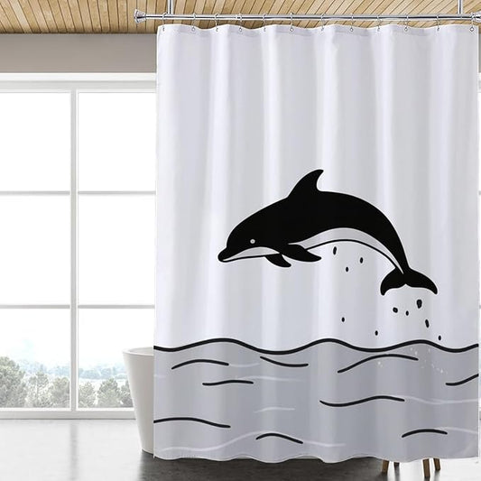 LLSCL Fabric Shower Curtain Liner with Magnets, Waterproof Hotel Quality, 72 x 72 Machine Washable