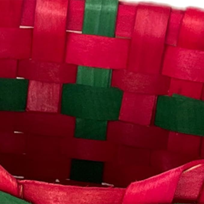 Basket Storage Basket with Basket Creative Multipurpose Ornament Woven Basket Party Favor Basket, Red with Clear Bag