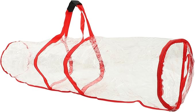 Garneck Storage Bag Clear Organizer Pouch for Wrapping Paper and Supplies Compact Design Fits Under Beds Shelves Attics