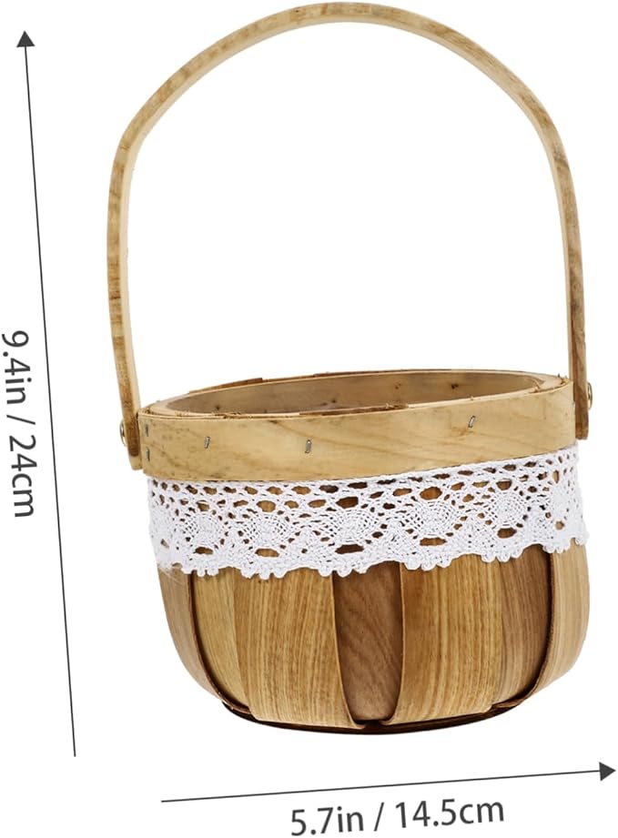 Zerodeko 1Pc Woven Pumpkin Basket for Halloween Candy Storage Container for Trick Treating Festive Decoration and Sundries Organization Unique for Parties
