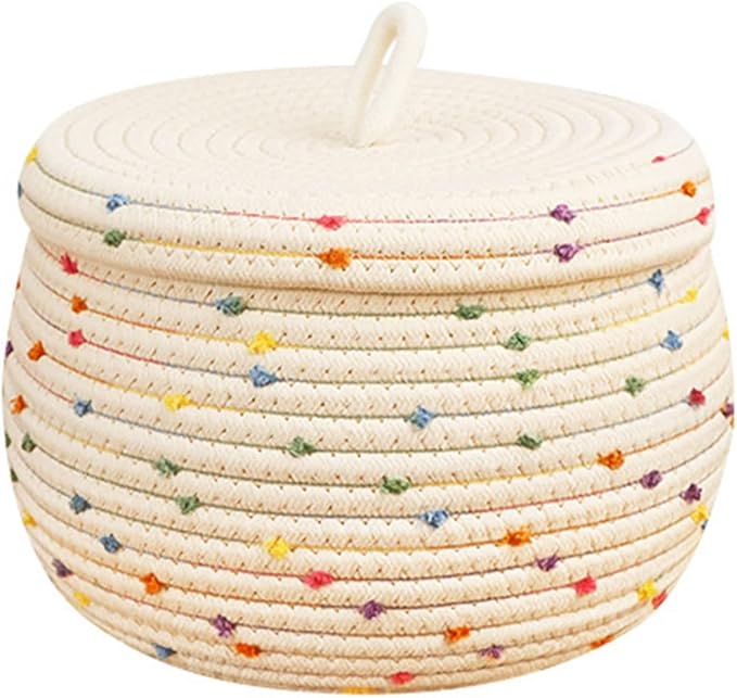 Cotton Thread Christmas Tree Storage Basket with Organization for Snack Makeup Toy Holder