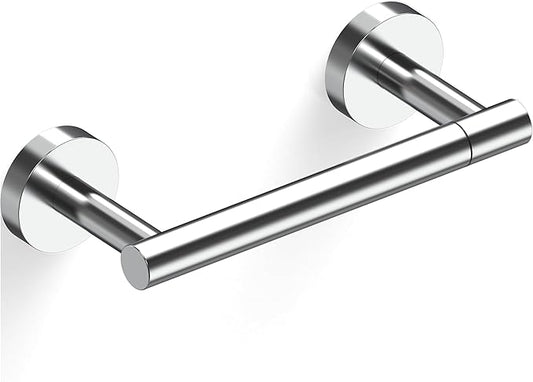 RARXTR Polished Finish Toilet Paper Holder SUS304 Stainless Steel Double Post Pivoting Toilet Paper Roll Holder Wall Mounted Toilet Tissue Holder for Commercial Bathroom RV